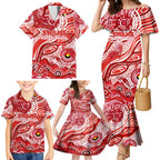 Custom NAIDOC Week 2024 Swans Family Matching Mermaid Dress and Hawaiian Shirt Aboriginal Animals Keep The Fire Burning