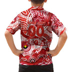 Custom NAIDOC Week 2024 Swans Family Matching Short Sleeve Bodycon Dress and Hawaiian Shirt Aboriginal Animals Keep The Fire Burning