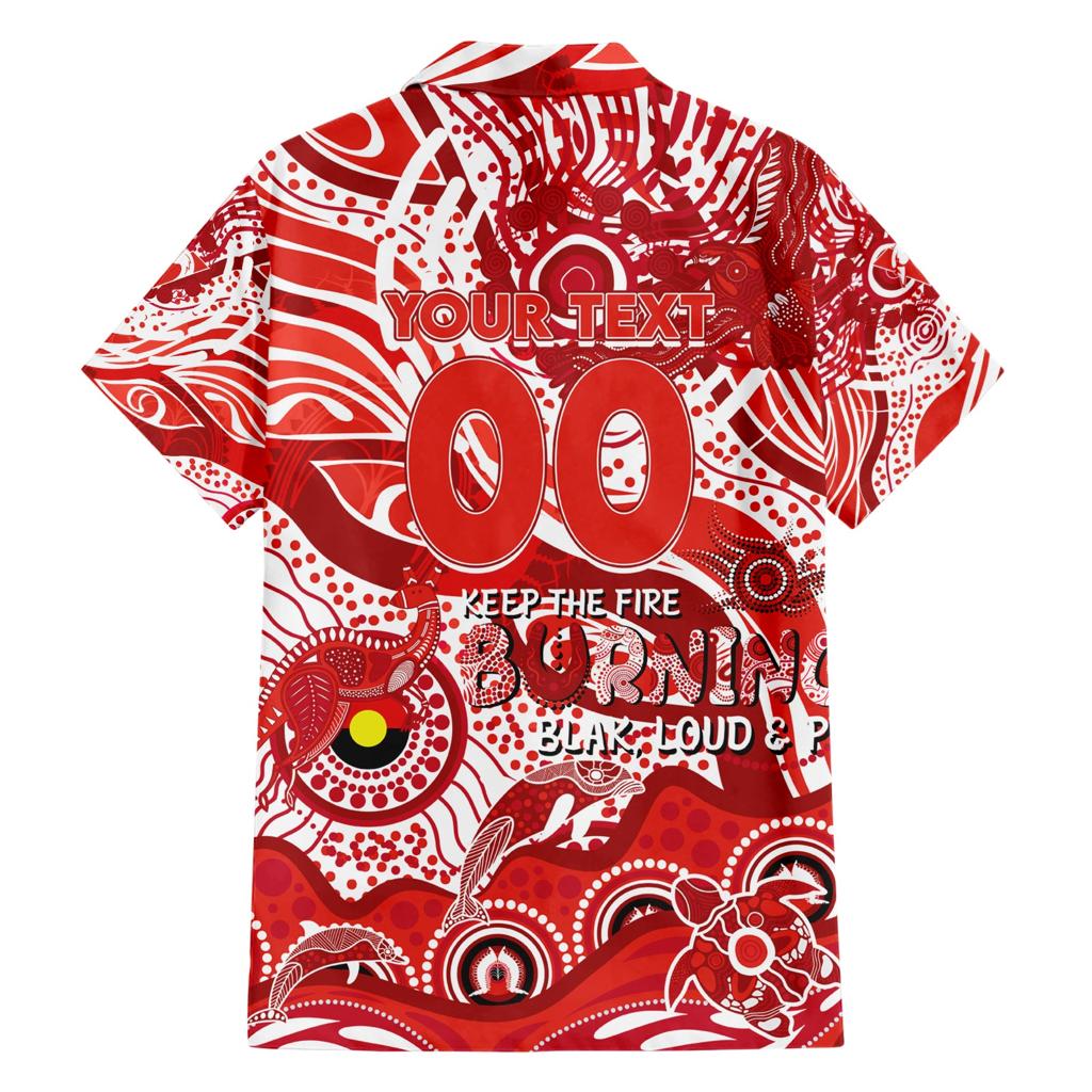 Custom NAIDOC Week 2024 Swans Family Matching Short Sleeve Bodycon Dress and Hawaiian Shirt Aboriginal Animals Keep The Fire Burning