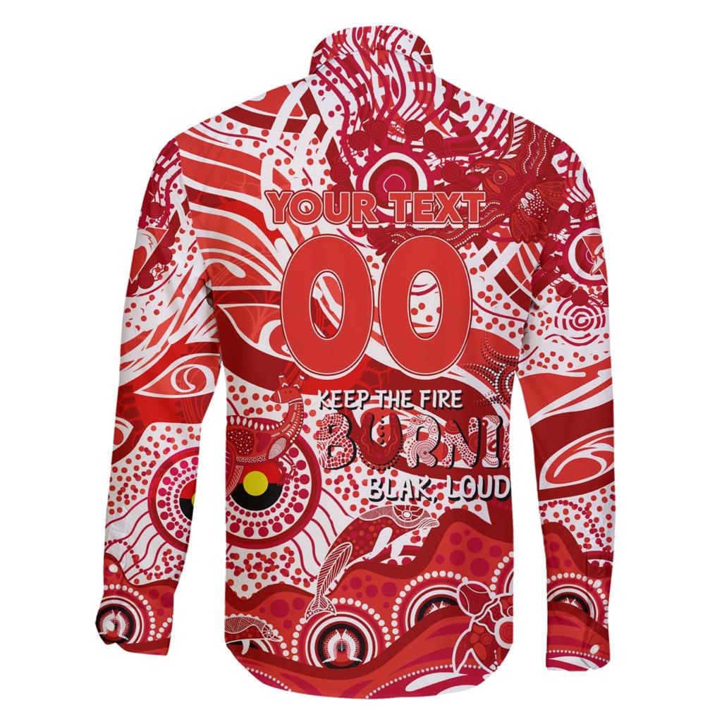 Custom NAIDOC Week 2024 Swans Family Matching Short Sleeve Bodycon Dress and Hawaiian Shirt Aboriginal Animals Keep The Fire Burning