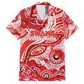 Custom NAIDOC Week 2024 Swans Family Matching Summer Maxi Dress and Hawaiian Shirt Aboriginal Animals Keep The Fire Burning