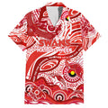 Custom NAIDOC Week 2024 Swans Hawaiian Shirt Aboriginal Animals Keep The Fire Burning