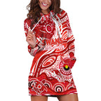 Custom NAIDOC Week 2024 Swans Hoodie Dress Aboriginal Animals Keep The Fire Burning