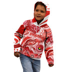 Custom NAIDOC Week 2024 Swans Kid Hoodie Aboriginal Animals Keep The Fire Burning