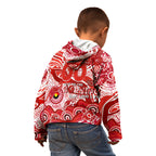 Custom NAIDOC Week 2024 Swans Kid Hoodie Aboriginal Animals Keep The Fire Burning