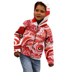 Custom NAIDOC Week 2024 Swans Kid Hoodie Aboriginal Animals Keep The Fire Burning