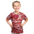 Custom NAIDOC Week 2024 Swans Kid T Shirt Aboriginal Animals Keep The Fire Burning