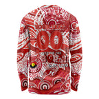 Custom NAIDOC Week 2024 Swans Long Sleeve Shirt Aboriginal Animals Keep The Fire Burning