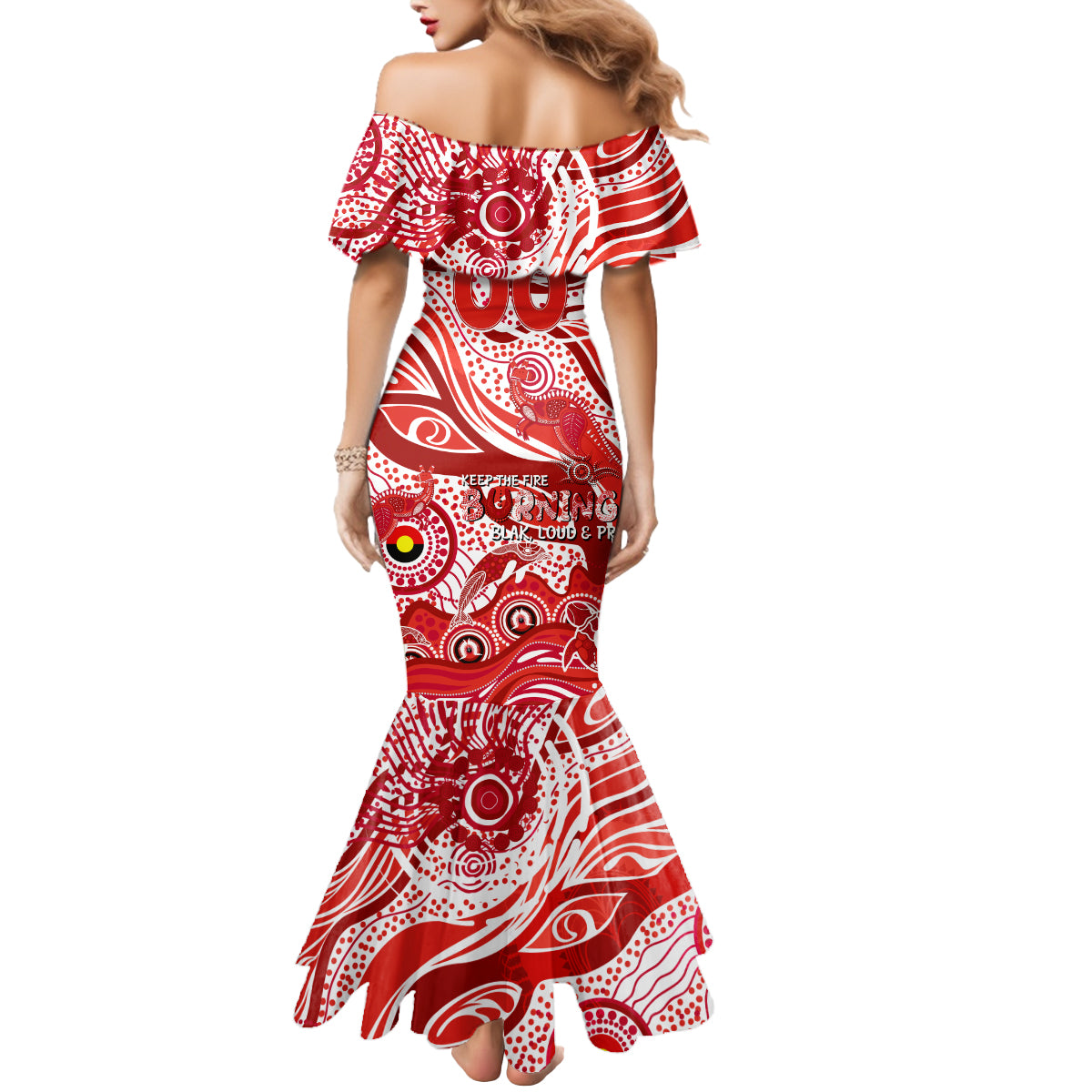 Custom NAIDOC Week 2024 Swans Mermaid Dress Aboriginal Animals Keep The Fire Burning
