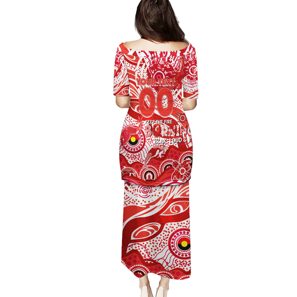 Custom NAIDOC Week 2024 Swans Puletasi Aboriginal Animals Keep The Fire Burning