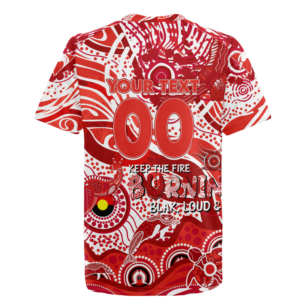 Custom NAIDOC Week 2024 Swans Rugby Jersey Aboriginal Animals Keep The Fire Burning