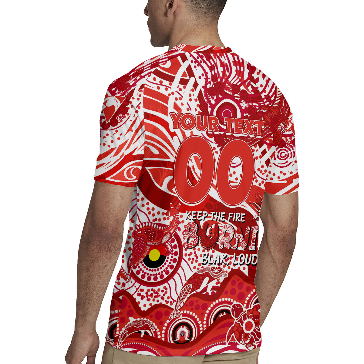 Custom NAIDOC Week 2024 Swans Rugby Jersey Aboriginal Animals Keep The Fire Burning