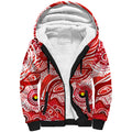 Custom NAIDOC Week 2024 Swans Sherpa Hoodie Aboriginal Animals Keep The Fire Burning