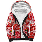 Custom NAIDOC Week 2024 Swans Sherpa Hoodie Aboriginal Animals Keep The Fire Burning