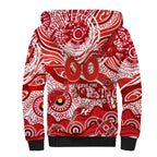 Custom NAIDOC Week 2024 Swans Sherpa Hoodie Aboriginal Animals Keep The Fire Burning