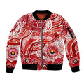 Custom NAIDOC Week 2024 Swans Sleeve Zip Bomber Jacket Aboriginal Animals Keep The Fire Burning