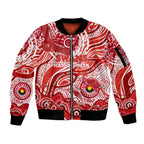 Custom NAIDOC Week 2024 Swans Sleeve Zip Bomber Jacket Aboriginal Animals Keep The Fire Burning