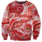 Custom NAIDOC Week 2024 Swans Sweatshirt Aboriginal Animals Keep The Fire Burning