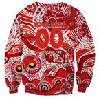 Custom NAIDOC Week 2024 Swans Sweatshirt Aboriginal Animals Keep The Fire Burning