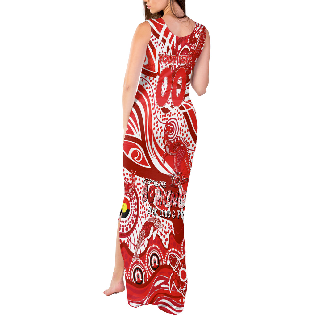 Custom NAIDOC Week 2024 Swans Tank Maxi Dress Aboriginal Animals Keep The Fire Burning
