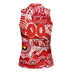 Custom NAIDOC Week 2024 Swans Women Sleeveless Polo Shirt Aboriginal Animals Keep The Fire Burning