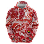 Custom NAIDOC Week 2024 Swans Zip Hoodie Aboriginal Animals Keep The Fire Burning