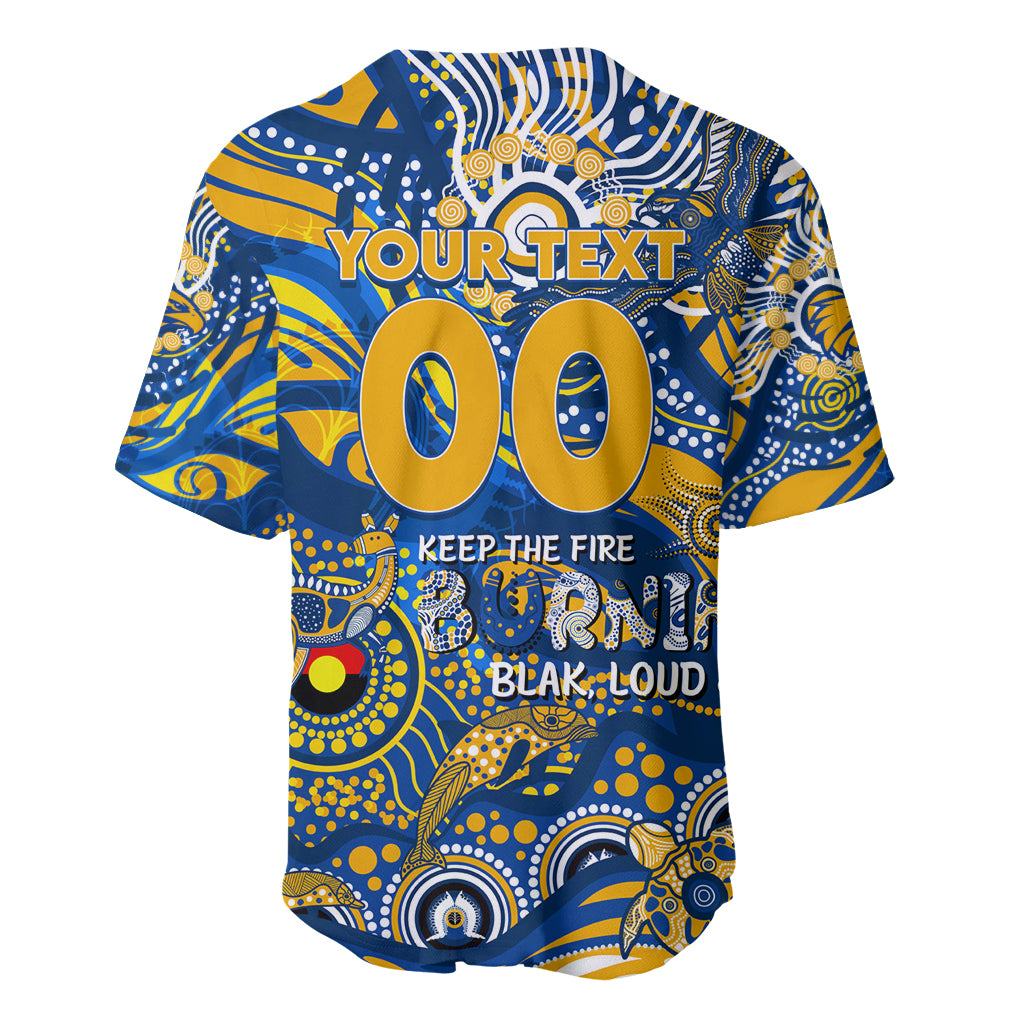 Custom NAIDOC Week 2024 Eagles Baseball Jersey Aboriginal Animals Keep The Fire Burning