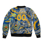 Custom NAIDOC Week 2024 Eagles Bomber Jacket Aboriginal Animals Keep The Fire Burning