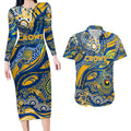 Custom NAIDOC Week 2024 Eagles Couples Matching Long Sleeve Bodycon Dress and Hawaiian Shirt Aboriginal Animals Keep The Fire Burning
