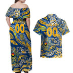 Custom NAIDOC Week 2024 Eagles Couples Matching Off Shoulder Maxi Dress and Hawaiian Shirt Aboriginal Animals Keep The Fire Burning