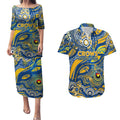 Custom NAIDOC Week 2024 Eagles Couples Matching Puletasi and Hawaiian Shirt Aboriginal Animals Keep The Fire Burning