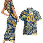 Custom NAIDOC Week 2024 Eagles Couples Matching Short Sleeve Bodycon Dress and Hawaiian Shirt Aboriginal Animals Keep The Fire Burning