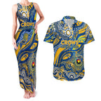 Custom NAIDOC Week 2024 Eagles Couples Matching Tank Maxi Dress and Hawaiian Shirt Aboriginal Animals Keep The Fire Burning