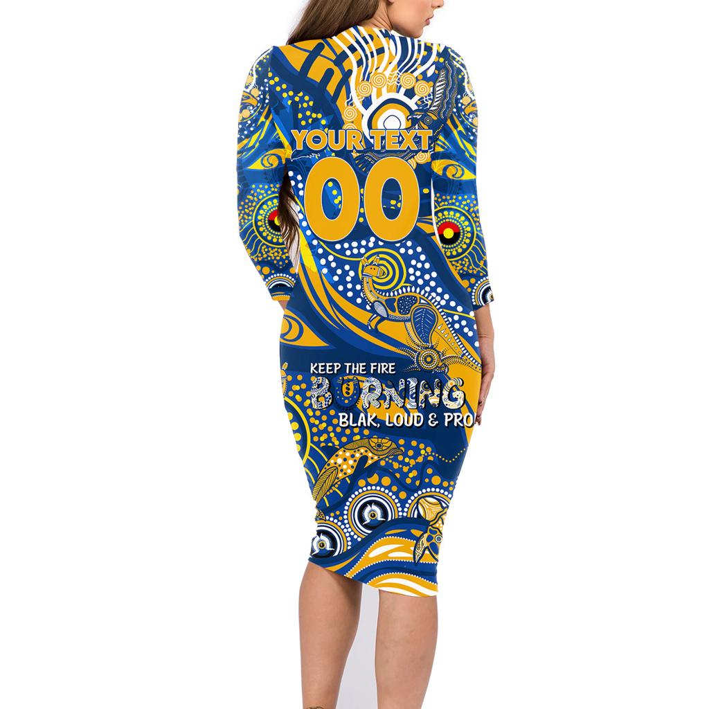 Custom NAIDOC Week 2024 Eagles Family Matching Long Sleeve Bodycon Dress and Hawaiian Shirt Aboriginal Animals Keep The Fire Burning