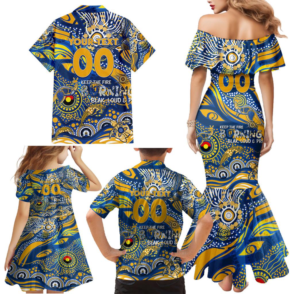 Custom NAIDOC Week 2024 Eagles Family Matching Mermaid Dress and Hawaiian Shirt Aboriginal Animals Keep The Fire Burning