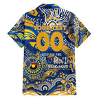 Custom NAIDOC Week 2024 Eagles Family Matching Off The Shoulder Long Sleeve Dress and Hawaiian Shirt Aboriginal Animals Keep The Fire Burning