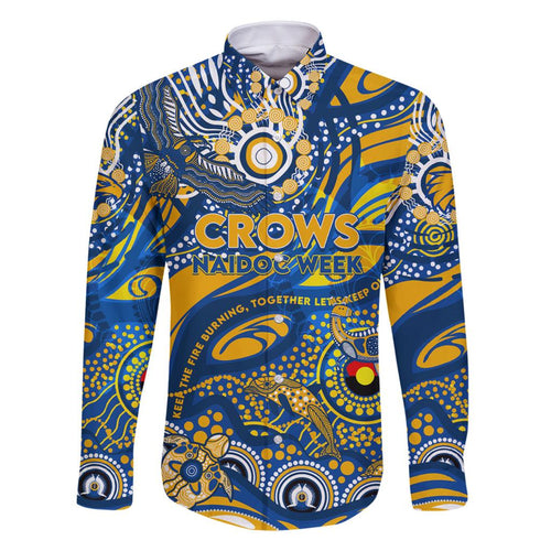 Custom NAIDOC Week 2024 Eagles Family Matching Off Shoulder Short Dress and Hawaiian Shirt Aboriginal Animals Keep The Fire Burning
