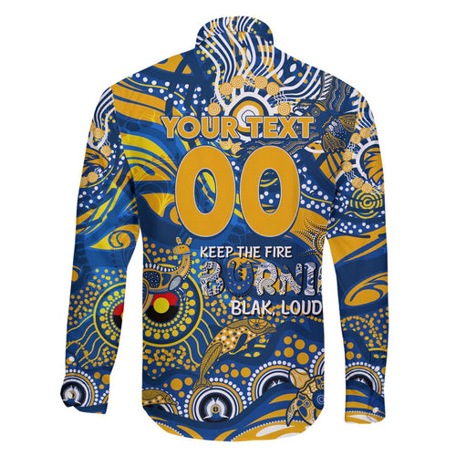 Custom NAIDOC Week 2024 Eagles Family Matching Off Shoulder Short Dress and Hawaiian Shirt Aboriginal Animals Keep The Fire Burning