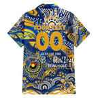 Custom NAIDOC Week 2024 Eagles Family Matching Short Sleeve Bodycon Dress and Hawaiian Shirt Aboriginal Animals Keep The Fire Burning