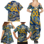 Custom NAIDOC Week 2024 Eagles Family Matching Summer Maxi Dress and Hawaiian Shirt Aboriginal Animals Keep The Fire Burning