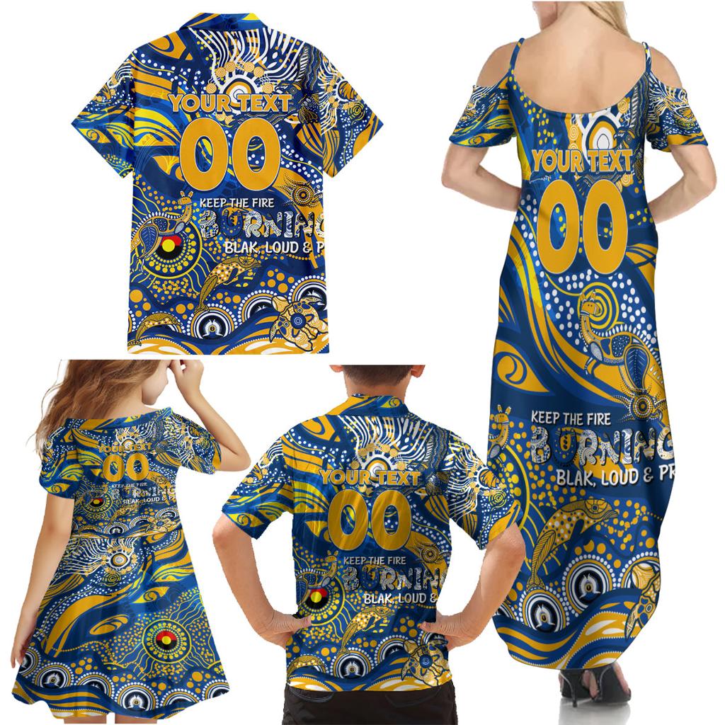 Custom NAIDOC Week 2024 Eagles Family Matching Summer Maxi Dress and Hawaiian Shirt Aboriginal Animals Keep The Fire Burning