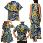 Custom NAIDOC Week 2024 Eagles Family Matching Tank Maxi Dress and Hawaiian Shirt Aboriginal Animals Keep The Fire Burning