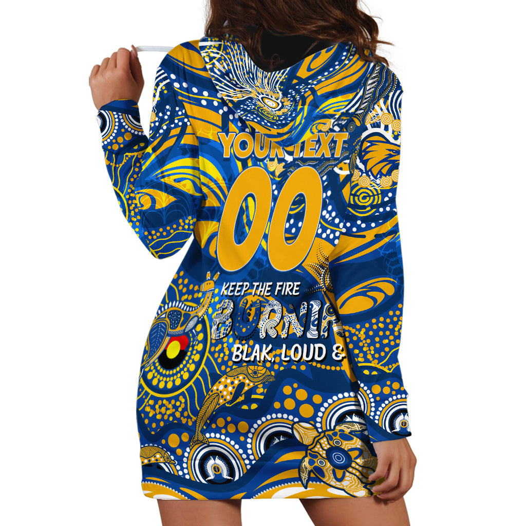 Custom NAIDOC Week 2024 Eagles Hoodie Dress Aboriginal Animals Keep The Fire Burning