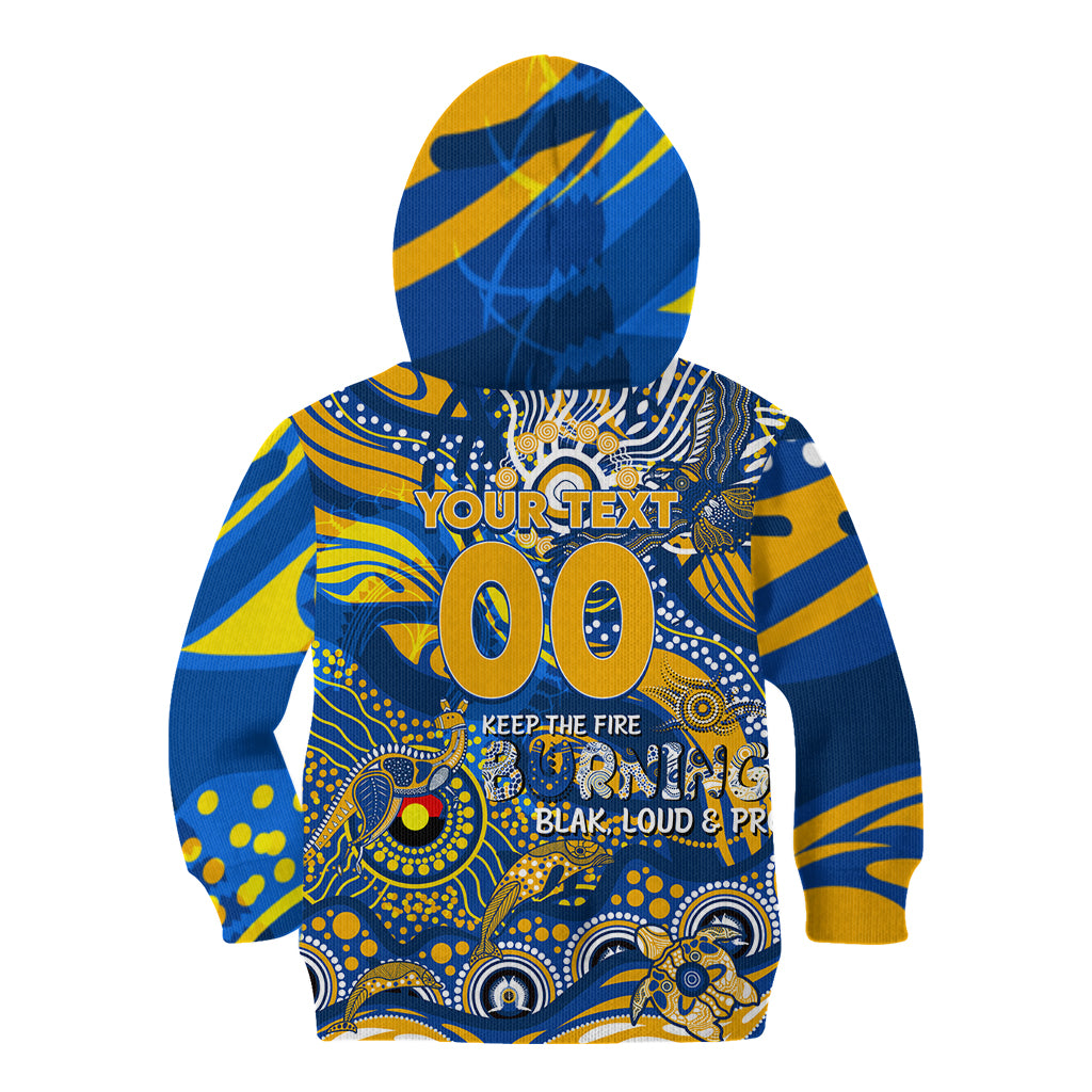 Custom NAIDOC Week 2024 Eagles Kid Hoodie Aboriginal Animals Keep The Fire Burning