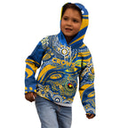 Custom NAIDOC Week 2024 Eagles Kid Hoodie Aboriginal Animals Keep The Fire Burning