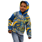 Custom NAIDOC Week 2024 Eagles Kid Hoodie Aboriginal Animals Keep The Fire Burning