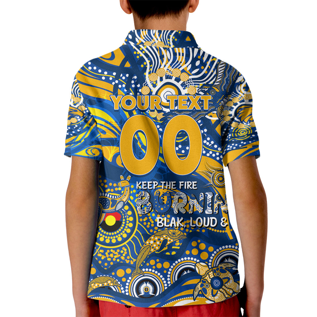 Custom NAIDOC Week 2024 Eagles Kid Polo Shirt Aboriginal Animals Keep The Fire Burning
