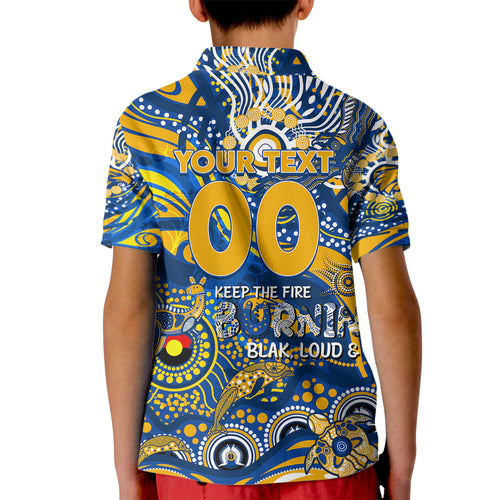 Custom NAIDOC Week 2024 Eagles Kid Polo Shirt Aboriginal Animals Keep The Fire Burning