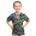 Custom NAIDOC Week 2024 Eagles Kid T Shirt Aboriginal Animals Keep The Fire Burning