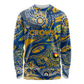 Custom NAIDOC Week 2024 Eagles Long Sleeve Shirt Aboriginal Animals Keep The Fire Burning